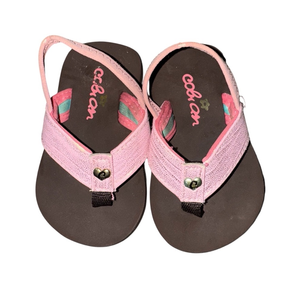 🎀3/$23🎀 Cobian Pink and Brown Flip Flops Casual Beach Sandals